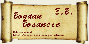 Bogdan Bosančić vizit kartica